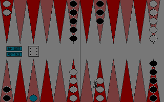 Backgammon atari screenshot